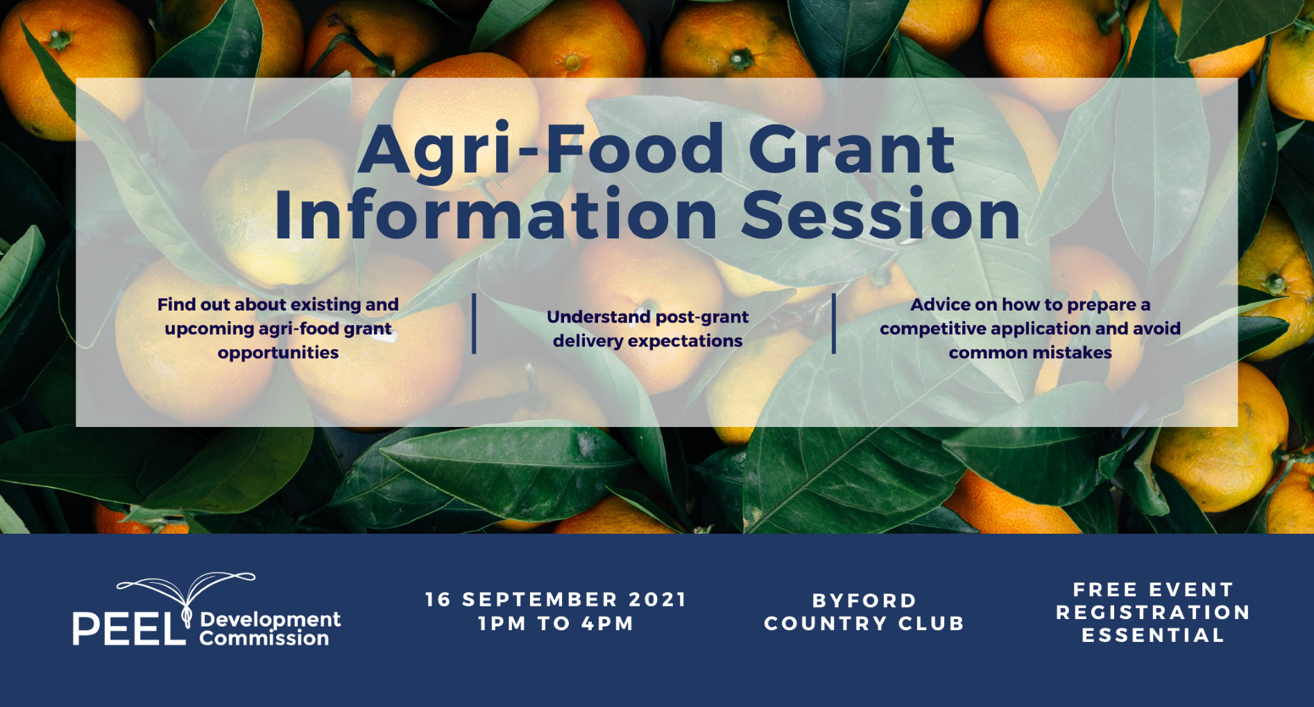 Peel DC Agrifood Grant Information Session