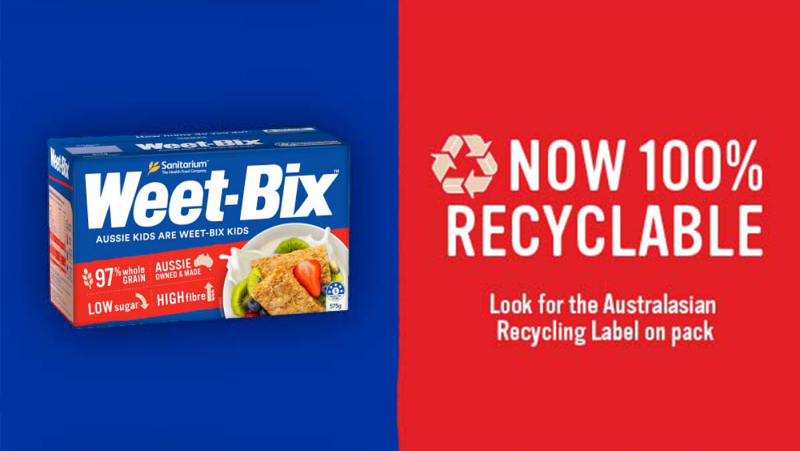 Weet-Bix packaging now 100% recyclable
